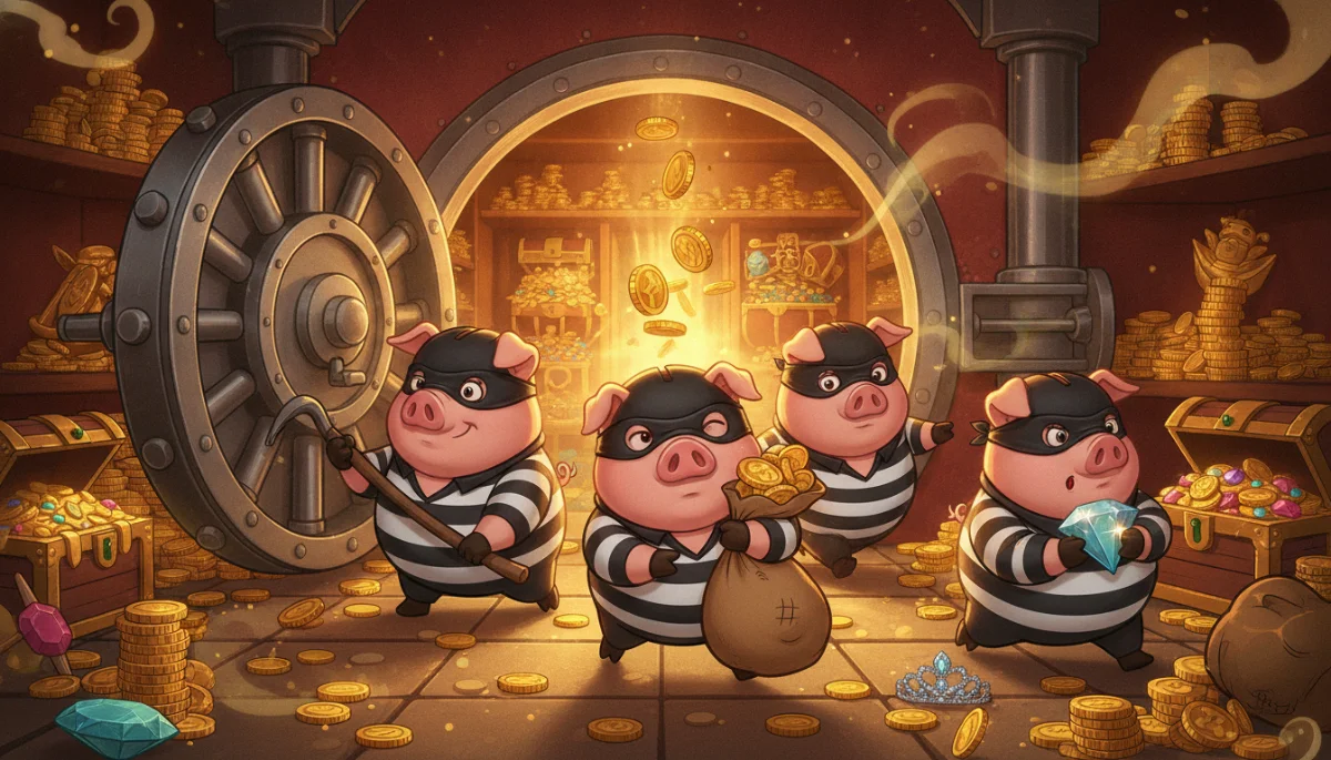 Les cochons à la conquête du coffre